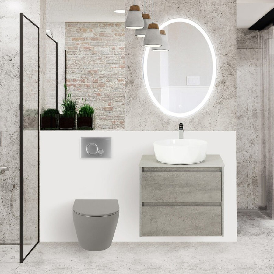 Унитаз подвесной BelBagno Colorato BB062CHR-GR безободковый, цвет серый