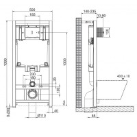 Инсталляция BelBagno BB062CHR-MB/BB062SC-MB/BB002-80/BB007-PR-NERO.M, с унитазом BelBagno Colorato, сиденье с микролифтом, клавиша черная, комплект