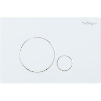 Инсталляция BelBagno Onda BB066CHR/BB870SC/BB002-80/BB014-SR-BIANCO, с белым унитазом, сиденье микролифт, клавиша смыва белая