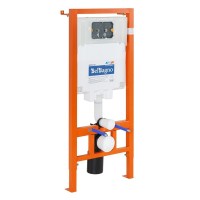 Инсталляция BelBagno Onda BB066CHR/BB870SC/BB002-80/BB014-SR-BIANCO, с белым унитазом, сиденье микролифт, клавиша смыва белая