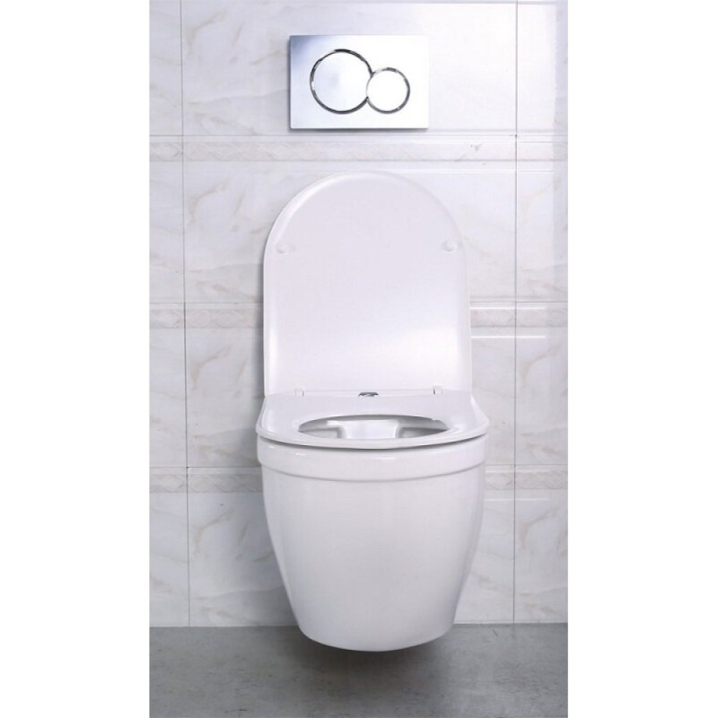 Подвесной унитаз BelBagno Loto BB070CHR, безободковый