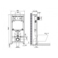 Инсталляция BelBagno с унитазом BelBagno Loto BB070CHR, тонкое сиденье с микролифтом, клавиша хром, комплект 4 в 1