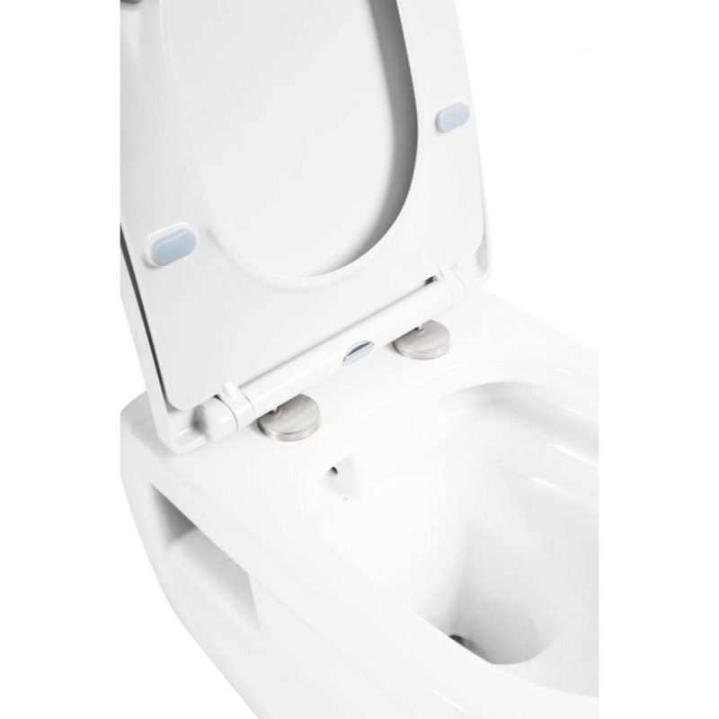 Инсталляция BelBagno с унитазом BelBagno Loto BB070CHR, тонкое сиденье с микролифтом, клавиша хром, комплект 4 в 1