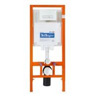 Инсталляция BelBagno с унитазом BelBagno Loto BB070CHR, сиденье с микролифтом, клавиша белый, комплект