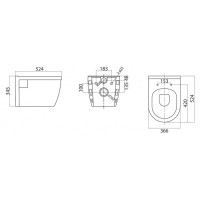Инсталляция BelBagno с унитазом BelBagno Loto BB070CHR, сиденье с микролифтом, клавиша белый, комплект