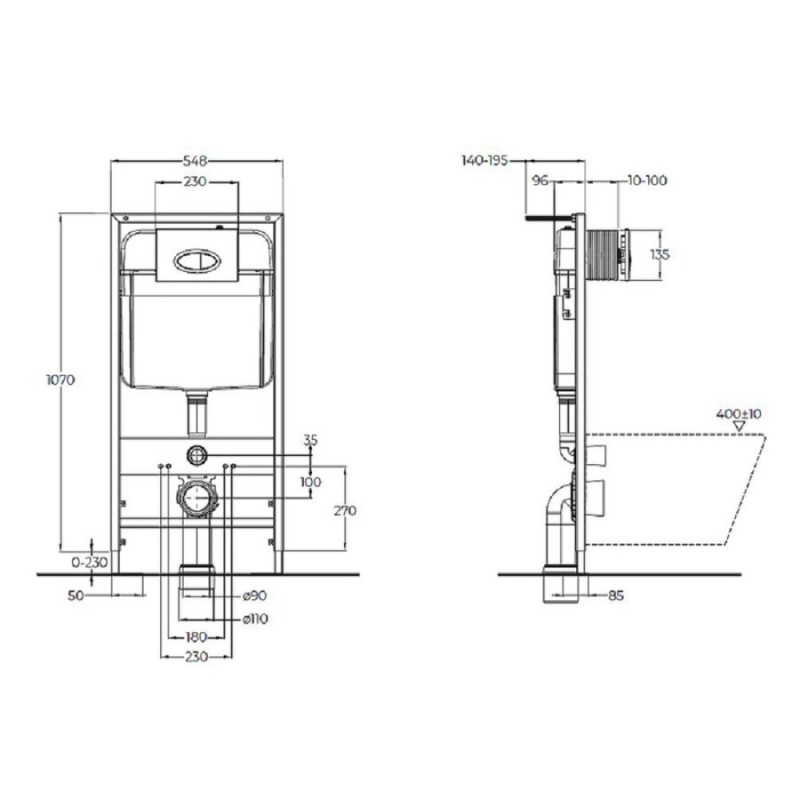 Инсталляция BelBagno с унитазом BelBagno Loto BB070CHR/SC/BB026/BB041CR, сиденье микролифт, клавиша смыва хром, белый, 4 в 1