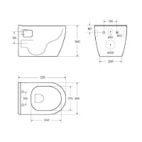 Инсталляция BelBagno BB070CHR/SC/BB026/BB042BL, с унитазом BelBagno Loto, сиденье с микролифтом, клавиша белый, комплект