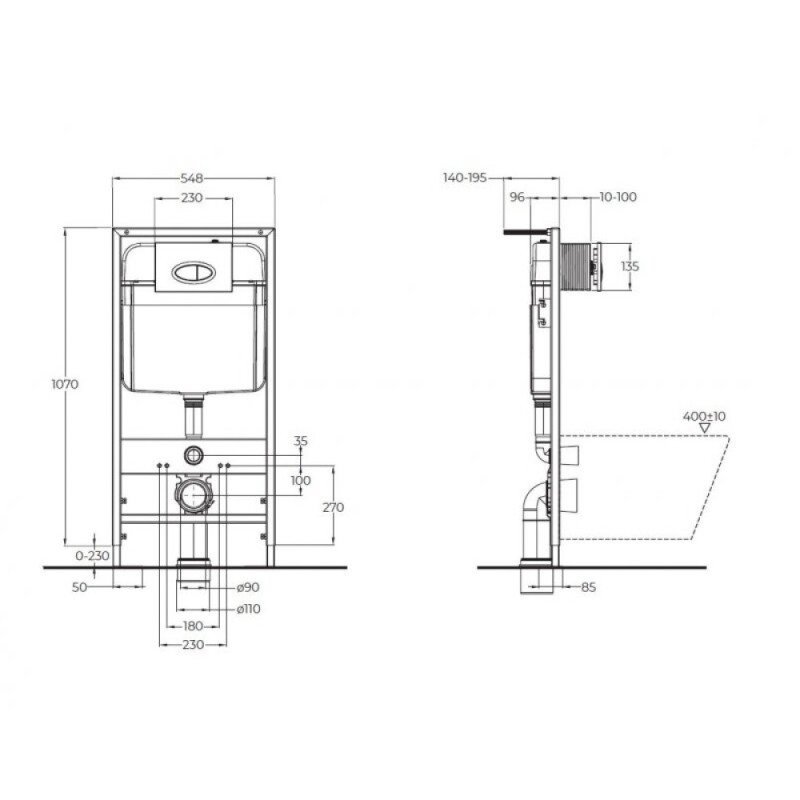 Инсталляция BelBagno BB070CHR/SC/BB026/BB042BL, с унитазом BelBagno Loto, сиденье с микролифтом, клавиша белый, комплект