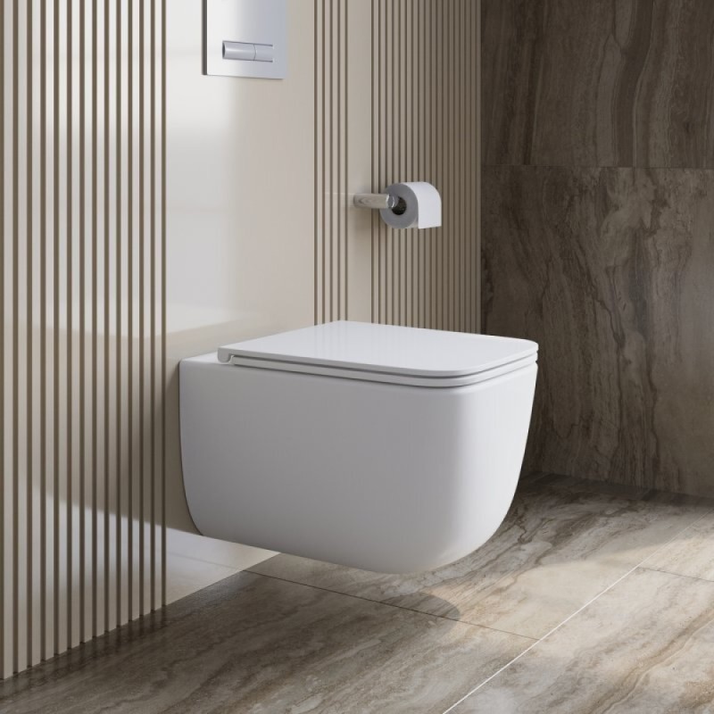 Подвесной унитаз BelBagno Tornado Luce-Tor BB076CH-TOR/SC, безободковый, сиденье микролифт, белый