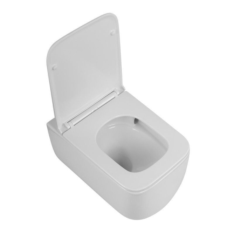 Подвесной унитаз BelBagno Tornado Luce-Tor BB076CH-TOR/SC, безободковый, сиденье микролифт, белый