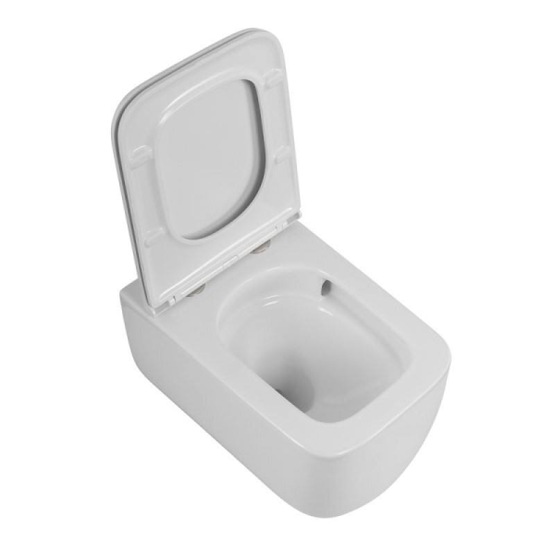 Подвесной унитаз BelBagno Tornado Luce-Tor BB076CH-TOR/SC, безободковый, сиденье микролифт, белый
