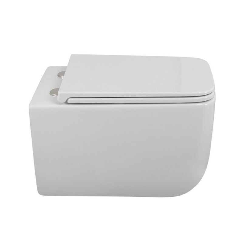 Подвесной унитаз BelBagno Tornado Luce-Tor BB076CH-TOR/SC, безободковый, сиденье микролифт, белый