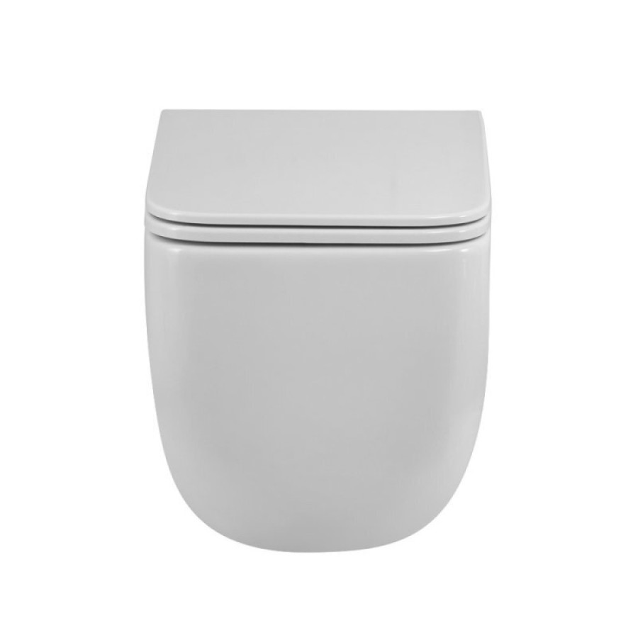 Подвесной унитаз BelBagno Tornado Luce-Tor BB076CH-TOR/SC, безободковый, сиденье микролифт, белый