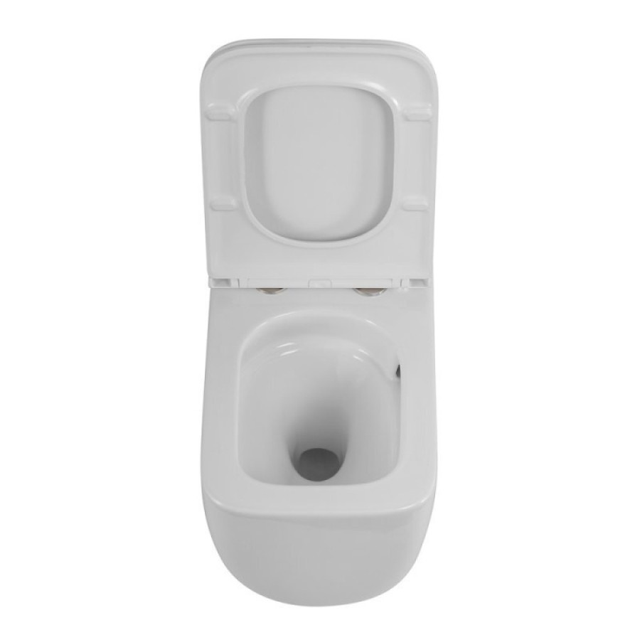 Подвесной унитаз BelBagno Tornado Luce-Tor BB076CH-TOR/SC, безободковый, сиденье микролифт, белый