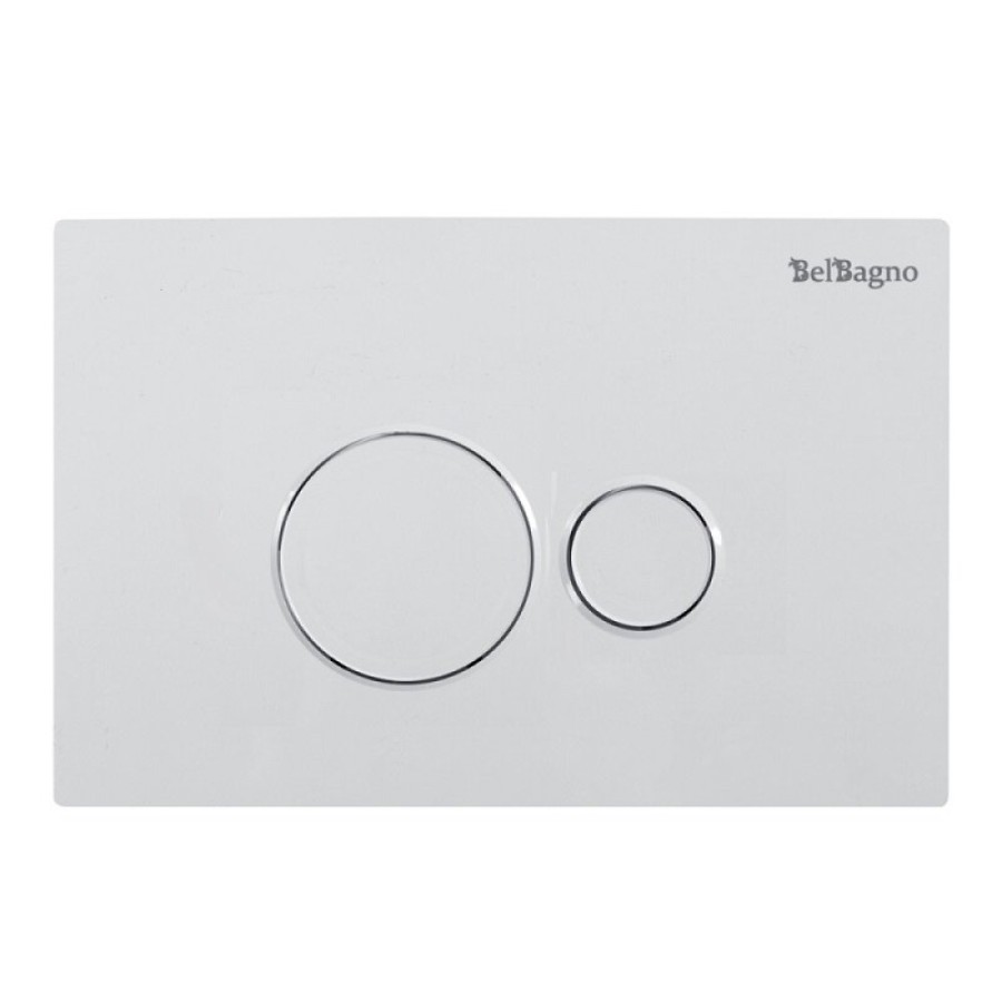 Клавиша смыва BelBagno BB082BL, механическая, цвет белый глянцевый