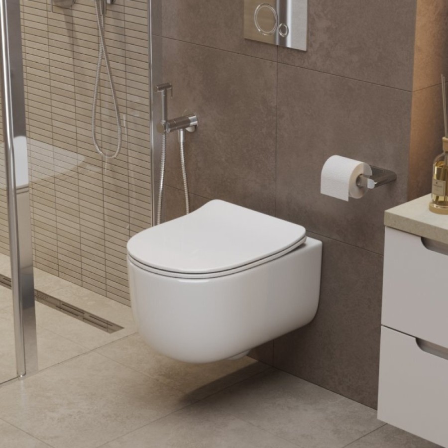 Подвесной унитаз BelBagno Soft-tor, BB084CH-TOR, безободковый, белый