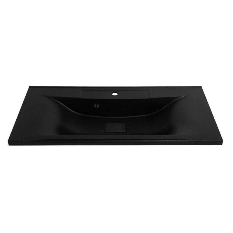 Раковина BelBagno BB1000/445-LV-ART-PR-NERO, 1000 см, искусственный камень, черный матовый