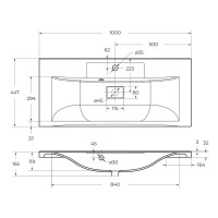 Раковина BelBagno BB1000/445-LV-ART-PR-NERO, 1000 см, искусственный камень, черный матовый
