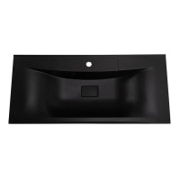 Раковина BelBagno BB1000/445-LV-ART-PR-NERO, 1000 см, искусственный камень, черный матовый