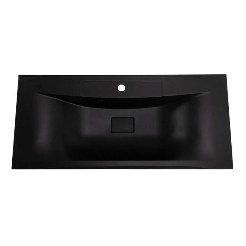 Раковина BelBagno BB1000/445-LV-ART-PR-NERO, 1000 см, искусственный камень, черный матовый