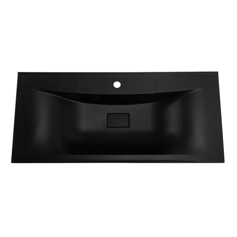 Раковина BelBagno BB1000/445-LV-ART-PR-NERO, 1000 см, искусственный камень, черный матовый
