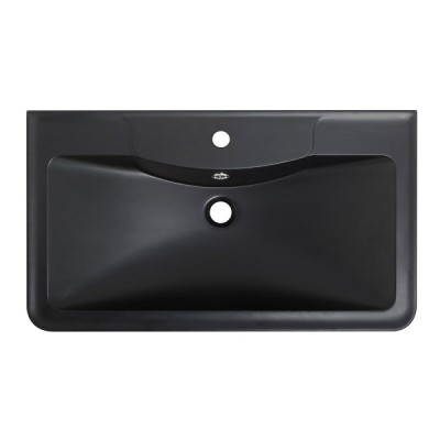 Раковина BelBagno 100 см, литьевой мрамор, цвет черный матовый, BB1000/455-LV-ART-ALR-NERO