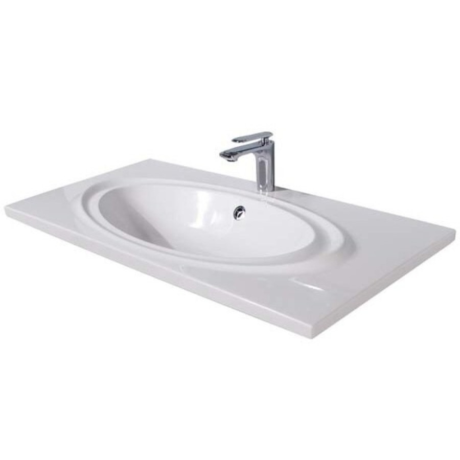 Раковина BelBagno Onda BB1000/500-LV-MR-OND 100 x 50 см, литьевой мрамор, цвет белый