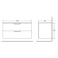 Тумба под раковину BelBagno Leticia BB1000DDAC/BL 100 см, белый глянцевый (Bianco Lucido)
