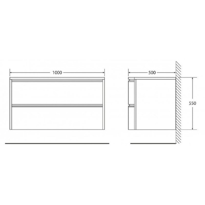 Тумба под раковину BelBagno Prospero BB1000DVC/TO 100 см, бежевый (Tortora Opaco)