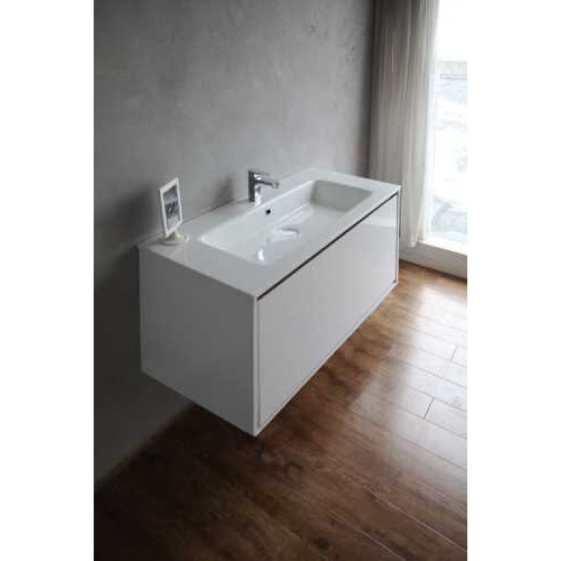 Тумба под раковину BelBagno Gloria 1000 BB1000ODC/TL, Tortora Lucido/серо-бежевый глянец