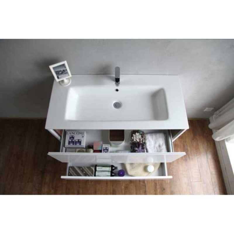 Тумба под раковину BelBagno Gloria 1000 BB1000ODC/TL, Tortora Lucido/серо-бежевый глянец