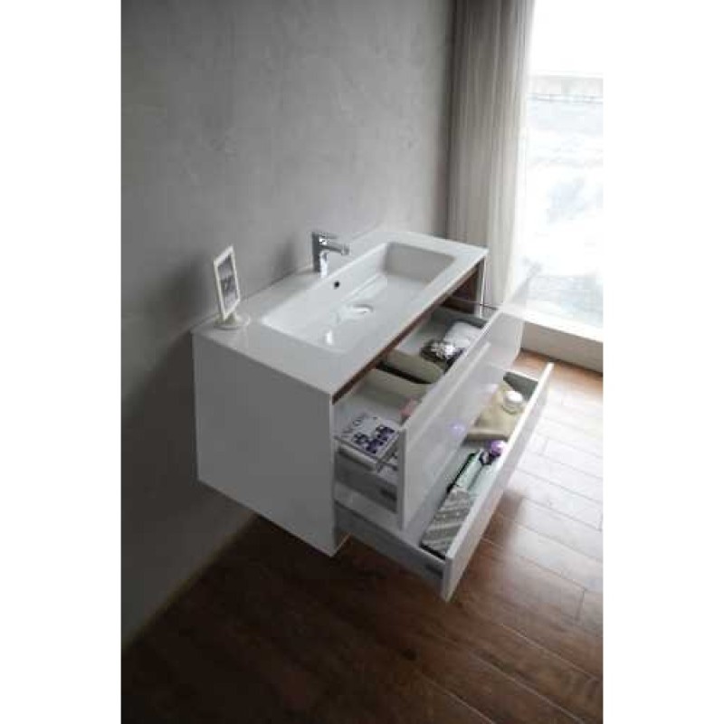 Тумба под раковину BelBagno Gloria 1000 BB1000ODC/TL, Tortora Lucido/серо-бежевый глянец