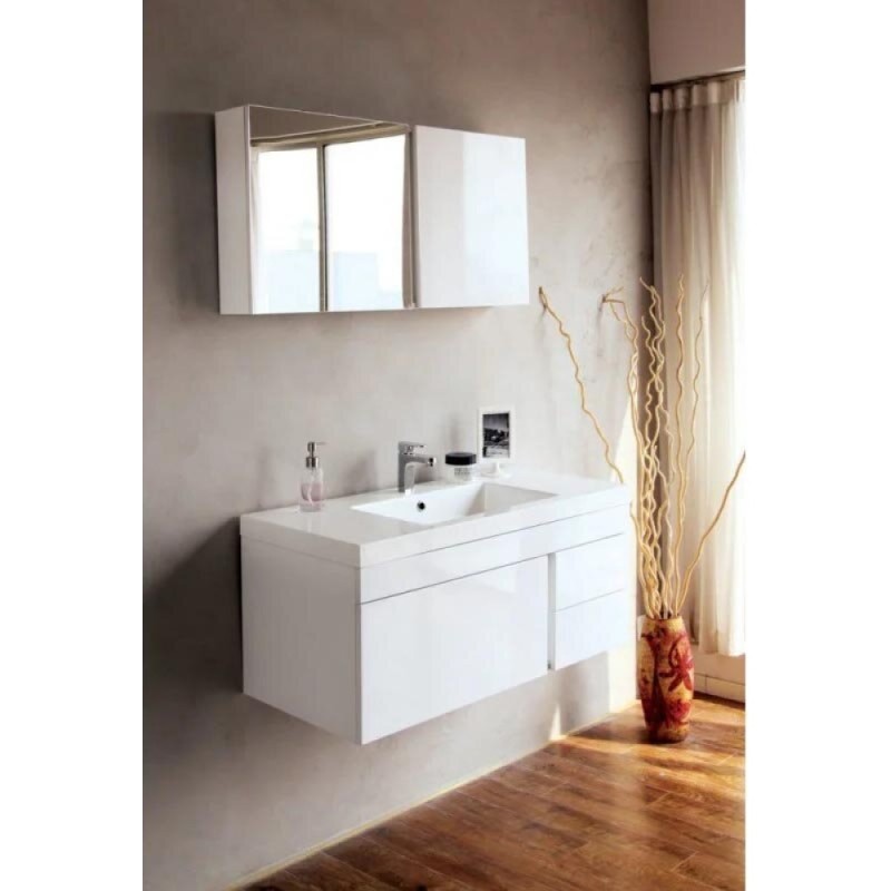 Тумба под раковину BelBagno Luce BB1000VAC/BL, цвет Bianco Lucido