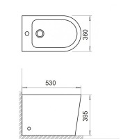 Биде напольное BelBagno Flay-R BB1003B, цвет белый