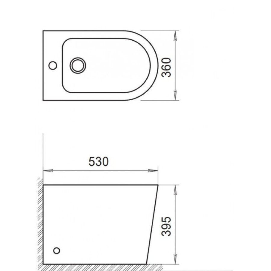 Биде напольное BelBagno Flay-R BB1003B, цвет белый