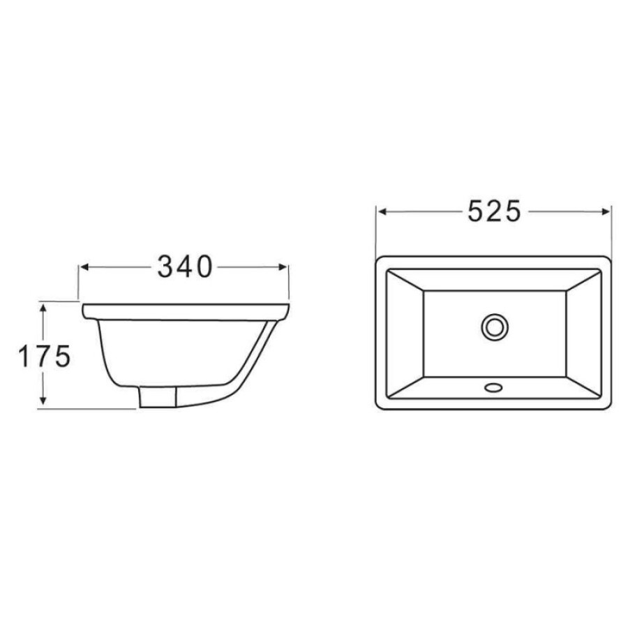 Раковина Belbagno 52 х 34 см, встраиваемая снизу, белый, BB1009