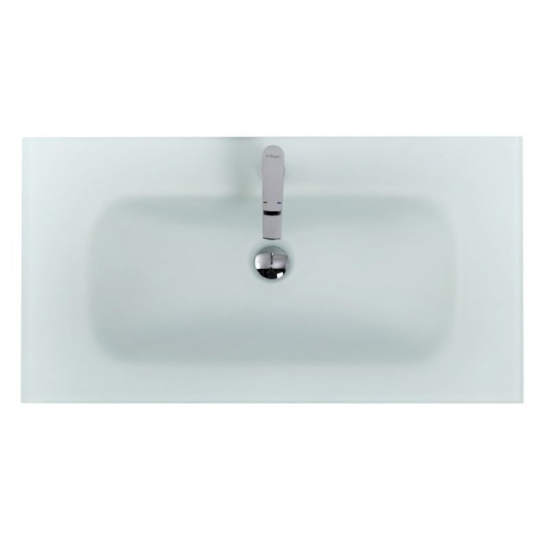 Раковина стеклянная BelBagno BB1010/465-LV-VTR-BO, 101 x 46 x 15 см, без перелива, белая матовая