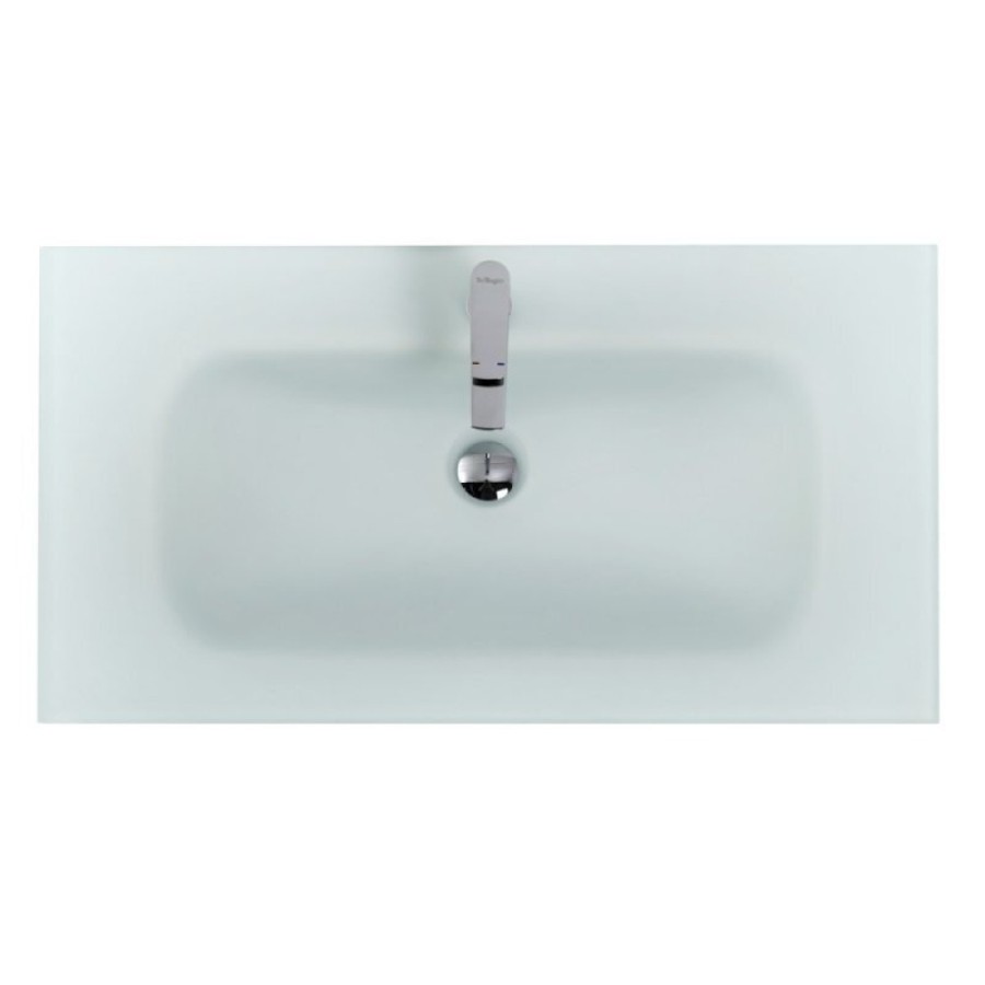 Раковина стеклянная BelBagno BB1010/465-LV-VTR-BO, 101 x 46 x 15 см, без перелива, белая матовая