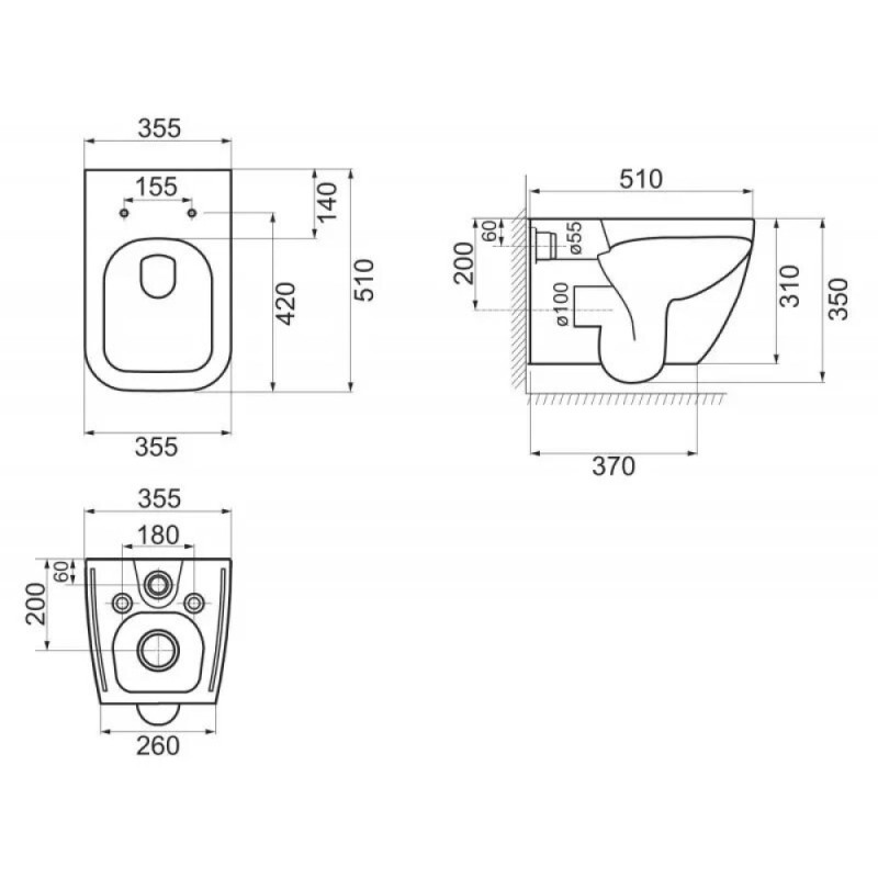 Подвесной унитаз BelBagno Alpina BB10100CHR/SC, крышка микролифт