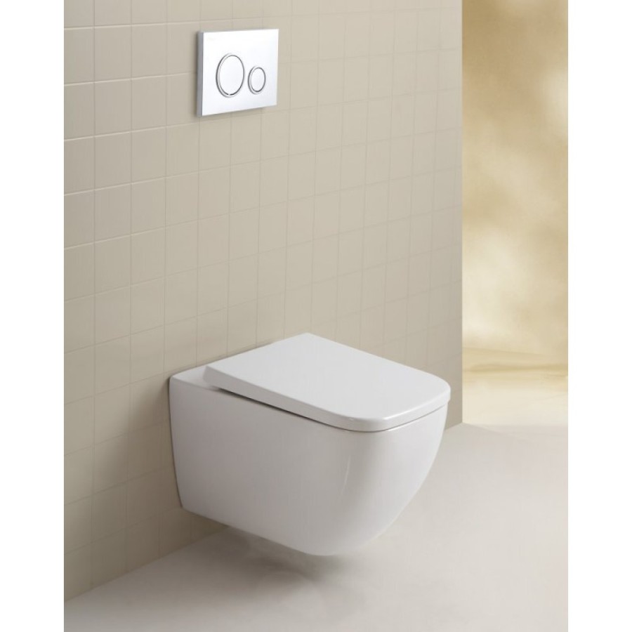Подвесной унитаз BelBagno Alpina BB10100CHR/SC, крышка микролифт