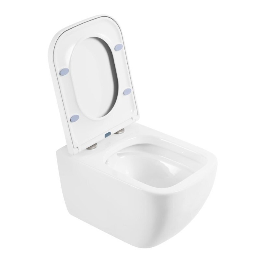 Подвесной унитаз BelBagno Alpina BB10100CHR/SC, крышка микролифт