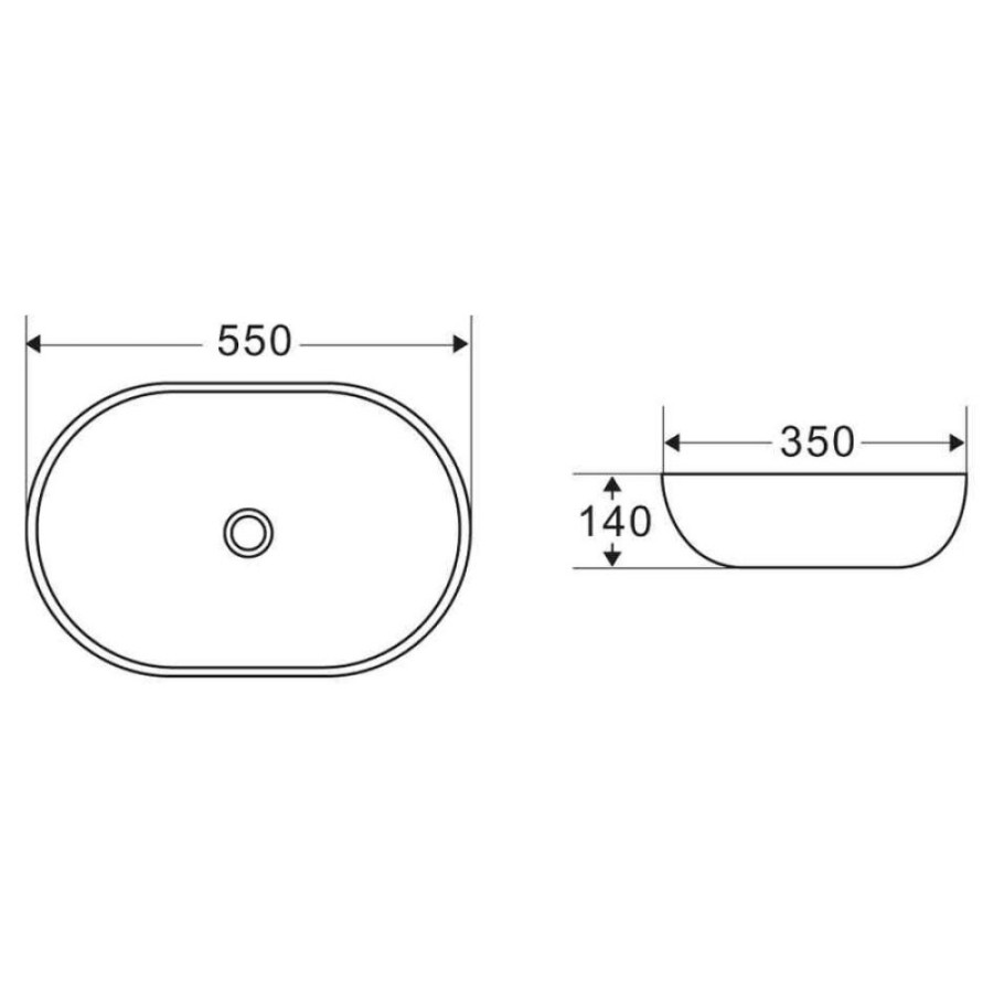 Раковина BelBagno 55 х 35 см, белый, BB1048