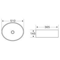 Раковина Belbagno 51 см, белый, BB1049