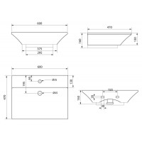 Раковина BelBagno Regina BB104L на пьедестале BB104P