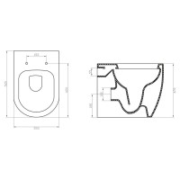 Приставной унитаз BelBagno Marino BB105CBR, безободковый