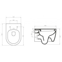 Подвесной унитаз BelBagno Marino BB105CHR, безободковый