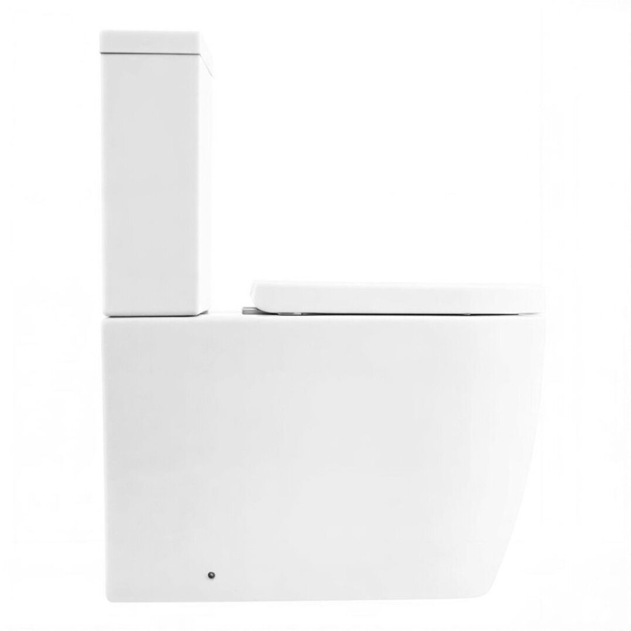 Напольный унитаз BelBagno Marino BB105CPR/BB105T/BB105SC, безободковый, крышка Soft Close, белый