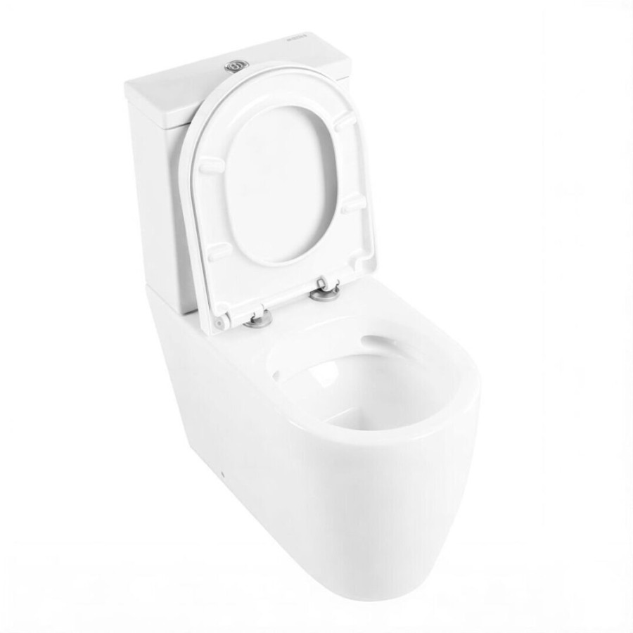 Напольный унитаз BelBagno Marino BB105CPR/BB105T/BB105SC, безободковый, крышка Soft Close, белый