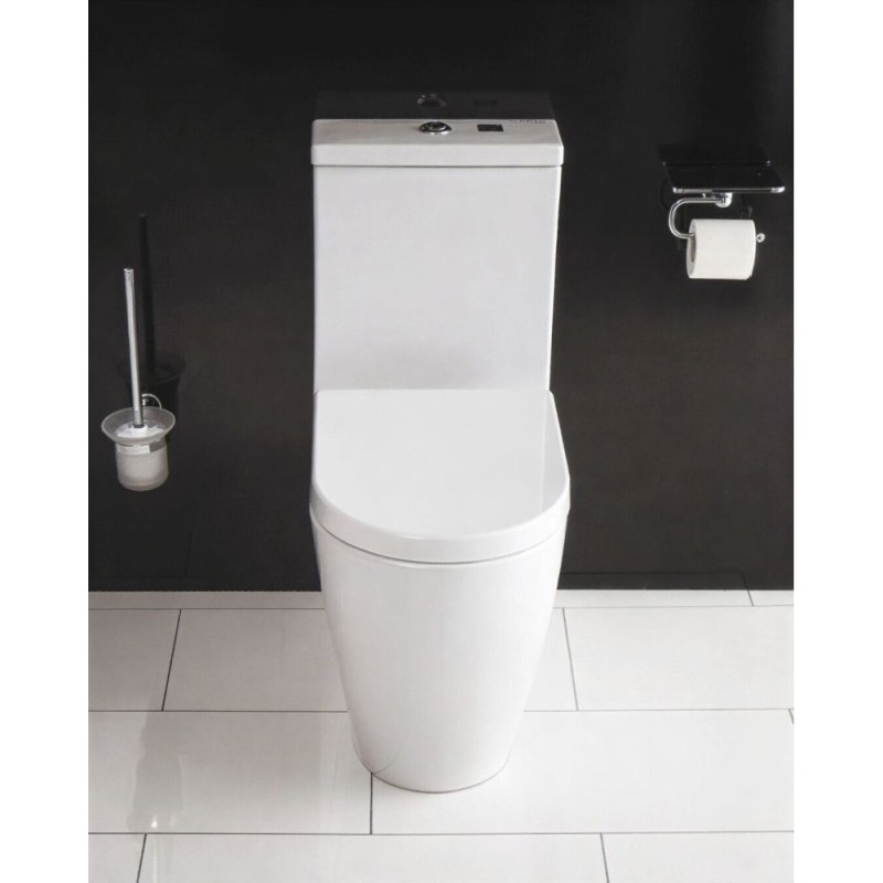 Напольный унитаз BelBagno Marino BB105CPR/BB105T/BB105SC, безободковый, крышка Soft Close, белый