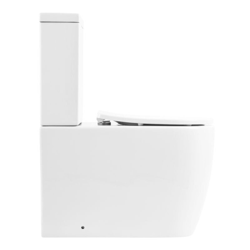Напольный унитаз BelBagno Marino BB105CPR/BB105T/BB2031SC, безободковый, крышка тонкая Soft Close, белый